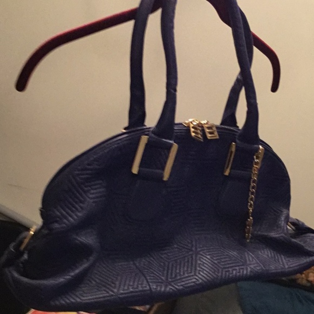 Emmett McCarthy blue leather bag NEW NO TAGS